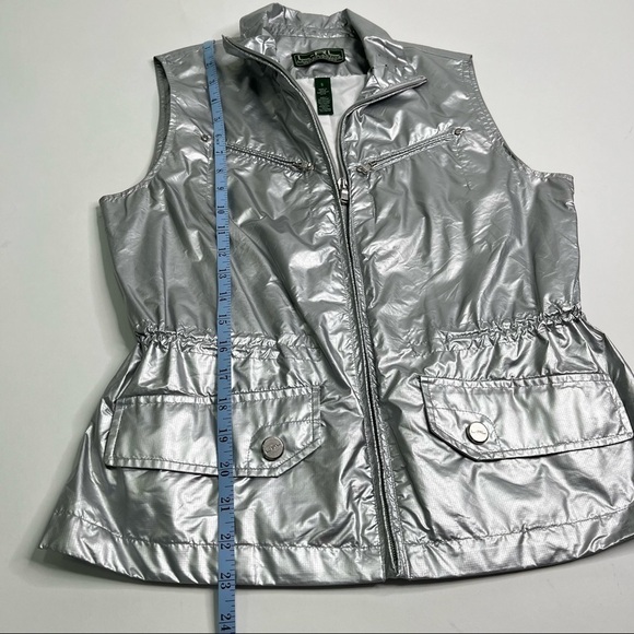 Lauren Active Ralph Lauren Performance Silver Metallic Drawstring Waist Vest - Picture 17 of 17